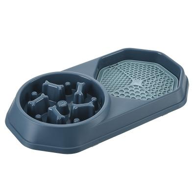 China 2023 Stocked Slow Feeder Dog Bowl PP New Arrival Sublimation Manufacturer Dog Bowl Consumption Non-Toxic Slow Dog Food Bowl for sale