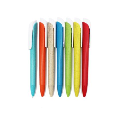 China office & School Pen Wheat Straw Eco Degradable Ballpoint Pen for sale