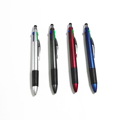 China Promotional Jacket Stationery Pen Rod 4 Color White Color Ballpoint Pen for sale