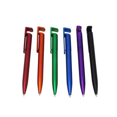 China office & Custom School Pen Logo Stylus Mobile Phone Stand Holder Pen With Stylus for sale