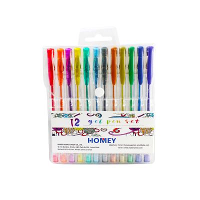 China 8 Pcs Normal PVC Pack Colored Gel Ink Pen for sale