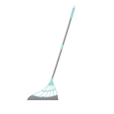 China 2021wholesale fashionable plastic cleaning broom with iron stick floor broom with long handle for sale