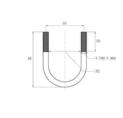 China Stainless Steel Spring U-Bolt For Fix Pipes Water And Gas Pipelines Board Decks And Automobile Towing Rings Cover Box Racks for sale