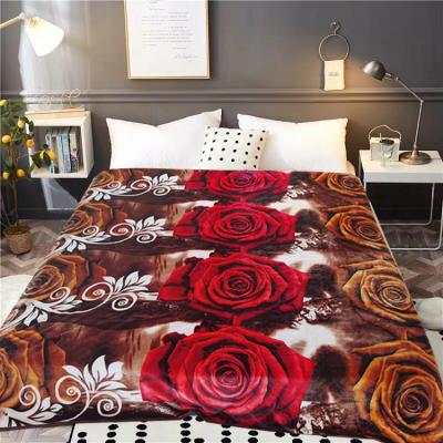 China Korean Design Comfortable Anti-pilling Polyester 1 Ply Mink Blanket For Winter for sale