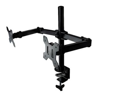 China SPCC Cold Rolled Steel Dual Monitor Desk Mount Stand Computer Monitor Arm Mount For 2 LCD Screens for sale