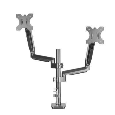 China SPCC cold rolled steel dual shock absorber arm mount bracket for 10-27 inch VESA 100*100MM tilt swivel monitor bracket for sale