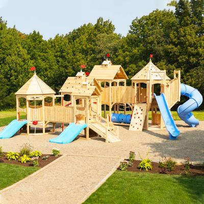 China Children's Entertainment Winning ECO Cubby Backyard Wholesale Wooden Playground DIY Play Kids Outdoor Wooden Playhouse Natural Waterproof Cheap Customized for sale