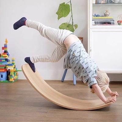 China Fitness Comprehensive Exercise Kids Gain Toys Balancing Panel 35-45 Inch Wooden Shimmy Board Balancing Toy for sale