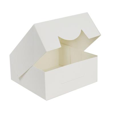 China Custom Recycled OEM Logo Printed Cardboard Paper Birthday Gift Pastry Cake Box Materials Food Grade White With Clear Window for sale