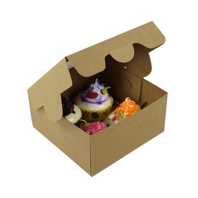 China Recycled Materials Food Grade Clear Kraft White Cardboard Window Candy Cookie Paper Boxes With PVC Clear Lid for sale