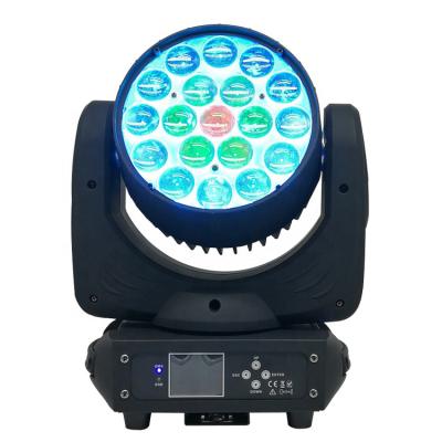 China Club 19*15W RGBW With Background 1:1 Zoom Ring Control Stage Moving Head Light Wash Light for sale