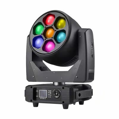 China Club Led Zoom Moving Head Led Bee Eyes 7PCS 40W 4in1 RGBW Colors Effects Zoom Moving Head Light for sale