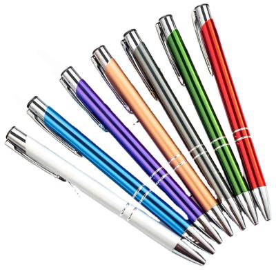 China Office School Ballpoint Pen Best Quality Customized Promotional Ball Metal Pen Black Metal Pen for sale