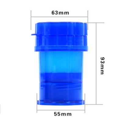 China Factory High Quality Magnetized Plastic Lid 2 Layers Hand Grinding Muller Herb Smoke Tobacco Smoke Grinder Grinder for sale