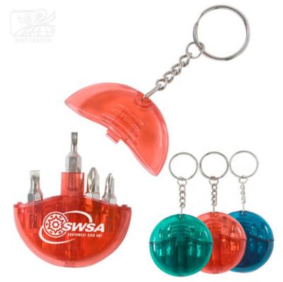 China Mini Tool Set For Promotion 4 in 1 promotional pocket screwdriver set with key chain for sale