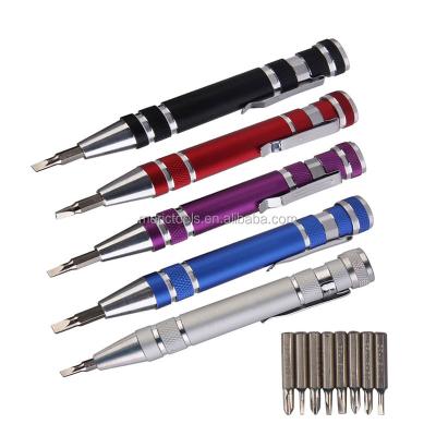 China Quality 8 Steel Price In A Multi Screwdriver Set Promotional Gifts Repair Used for sale