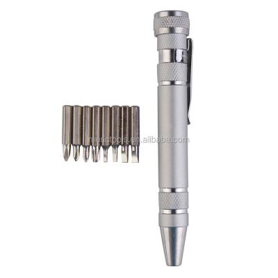 China New Design Aluminum 8 Pen in One Screwdriver/Multi Pen Screwdriver/Gift for sale