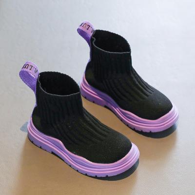 China Para de zapatos bebe lit sneakers bump shoes for boy and girls kids shoes knitted sock shoes wholesale for sale