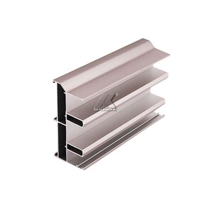 China Windproof Weather Resistant Aluminum Window Two Track Profile For Sliding Glass Door System for sale