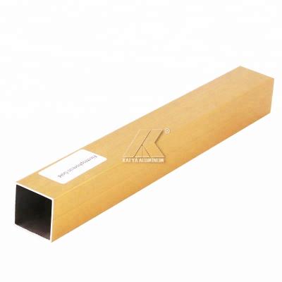 China Anti-scratch 50x50 100x100 200x200 mm Gold Brushed Metal Alloy Anodized Square Aluminum Tubes for sale