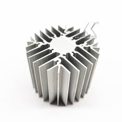 China Silver Anti-scratch RAM RGB 50mm Extrusion Round Aluminum Led Lamp Heatsink 6063 Al Heatsinks for sale