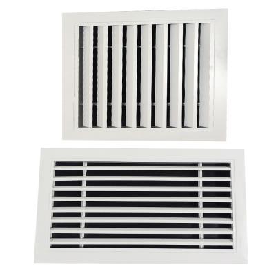 China Indoor Commercial Duct Louvered Cover Anti-scuff Exhaust Exhaust Aluminum Return Vent Grille for sale