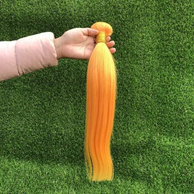 China Factory Wholesale Hair Silky Straight Orange Wave Hair Weaves Shiny Colored Hair for sale