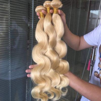 China Hot Selling Yoody Virgin Body Wave 9A Virgin Hair #613 Brazilian Human Hair Extensions for sale