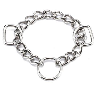 China Hot Fashion Dog Collar Metal Chain Stainless Steel Choke Collar Buckle DETACHED Collar For Large Dogs for sale