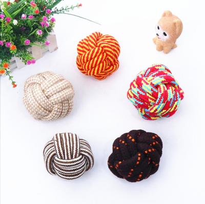 China Manufacturer Sustainable Pet Cotton Chew Toys Dog Durable Rope Toys Rope Pet Ball Toy for sale