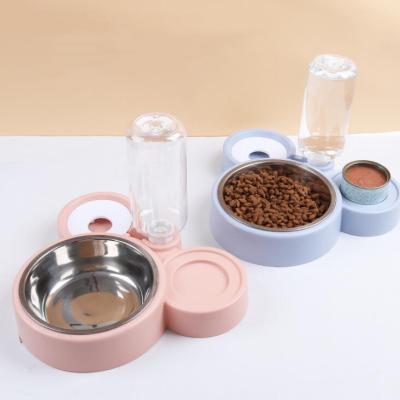 China Wholesale Sustainable Pet Bowl Sets Automatic Pet Water Bowl Driver Dog Cat Food Bowl With Water Dispenser for sale