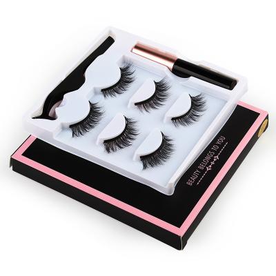 China Natural Natural Fake Eye Lashes False Magnetic Eyelashes Magnetic Eyeliner and Magnetic Highlights for sale