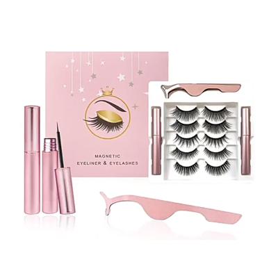 China New Best Eye Lashes Natural Magnetic Waterproof Magnetic Wicks Liquid Eyeliner Eyelash for sale