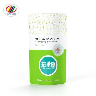 China China Moisture Proof Suppliers Customized Printed White Lemon Tea Bag Heat Seal Smell Proof Aluminum Foil Kraft Paper Herbal Tea Packaging for sale