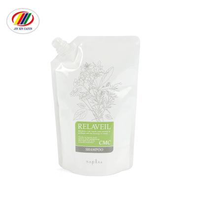 China High Quality Moisture Proof Lotion Packaging Body Holder Shampoo Custom Printed Sachets With Spout for sale