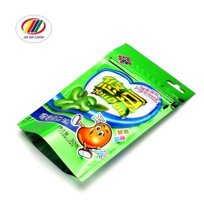 China Factory Direct Sale Chinese Custom Color Candy Moisture Proof Bag Printing Vertical Aluminum Foil Zipper Bag Suitable For Packaging Snacks for sale