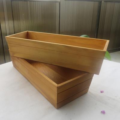 China Customsized Modern Cheap Rustic Wooden Flower Planter Planter Box Garden Planter Succulent Bowl Pot Size S/L for sale