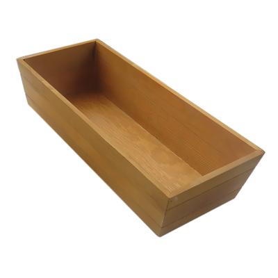 China Hot Sale Modern Rustic Wooden Flower Planter Plant Box Garden Planter Bowl Pot Succulent Size S/L for sale