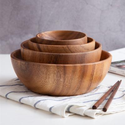 China Practical Wooden Fruit Bowl Decoration Household Kitchen Fruit Bowl Cutlery Basin Storage for sale