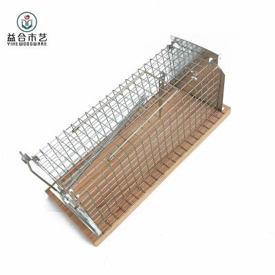 China Disposable Hot Selling Humane Metal Cage Trap Mouse and Wooden Rat Cages Garden for sale