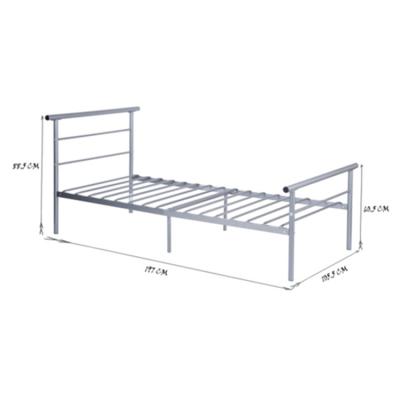 China Foldable Fittings Folding Single Bed Frame Metal With Headboard Queen Size Bed For Sale for sale