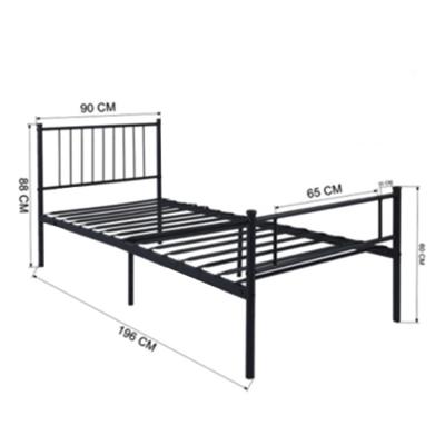 China Wholesale Modern Design 196*90*88cm Factory Modern Simple Adjustable Metal Platform Bed Frame Esschert for sale