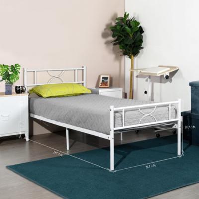 China Esschert Design Modern Comfortable Foldable Bedroom Furniture Metal Single Bed for sale