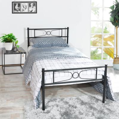 China Modern Esschert Design 197*91.5*88.5CM Simple Foldable Bedroom Furniture Bed Frame Metal Bed Frame for sale