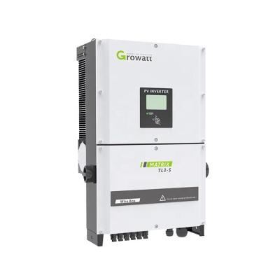 China Growatt 15KW 20KW 22KW Mppt Solar Commercial Three Phase Hybrid Inverter Rooftop Anti-PID Function On-Grid Solar Inverter for sale