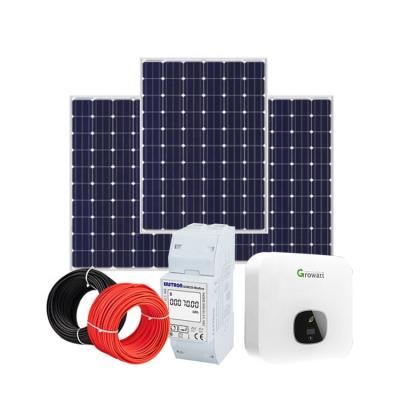 China Customized Home On-grid Solar System With Growatt Inverter And Trinasolar Panel for sale