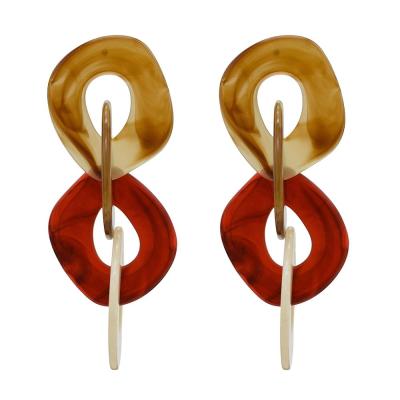 China Wholesale jewelry new large fashion earrings personality TRENDY acrylic European geometric earrings for sale