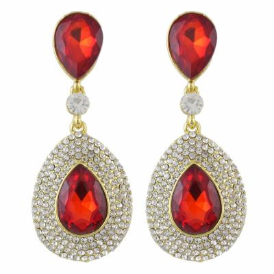 China New Trendy Earrings Women Models Crystal Rhinestone Gold Plated TRENDY Teardrop Earrings for sale