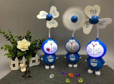 China Cartoon cat rechargeable fan, usb fan, desktop small night lights for sale