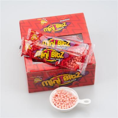 China Natural Halal Flavor Strawberry Mini Sweets Fruit Jelly Candy Chewing Hard Candy Candy Factory Wholesale Bulk Candy for sale